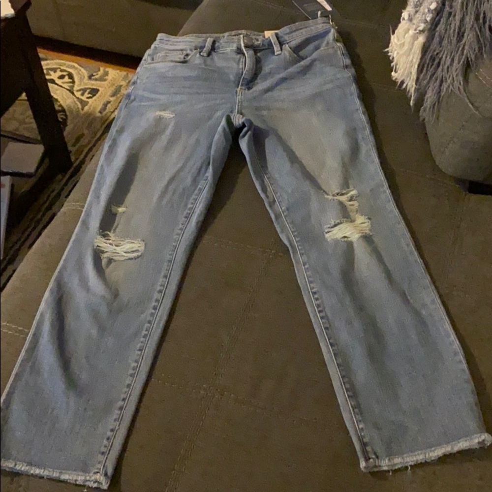 Vintage stretch straight leg crop jeans size 8